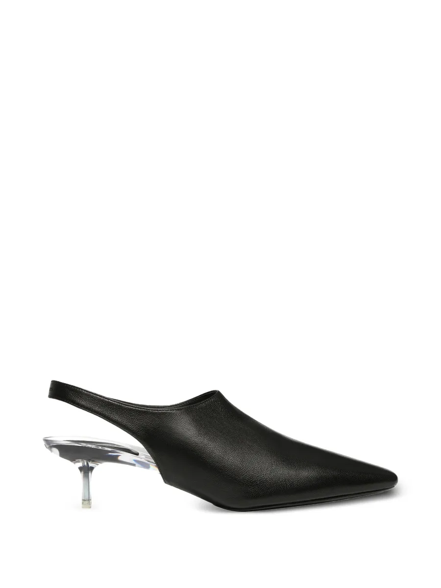 transparent-heel slingback pumps 1