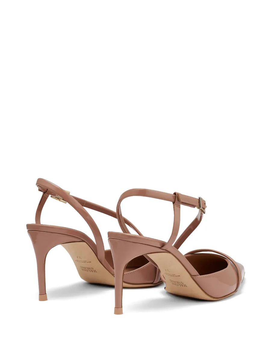 Valeria patent-leather slingback pumps 5