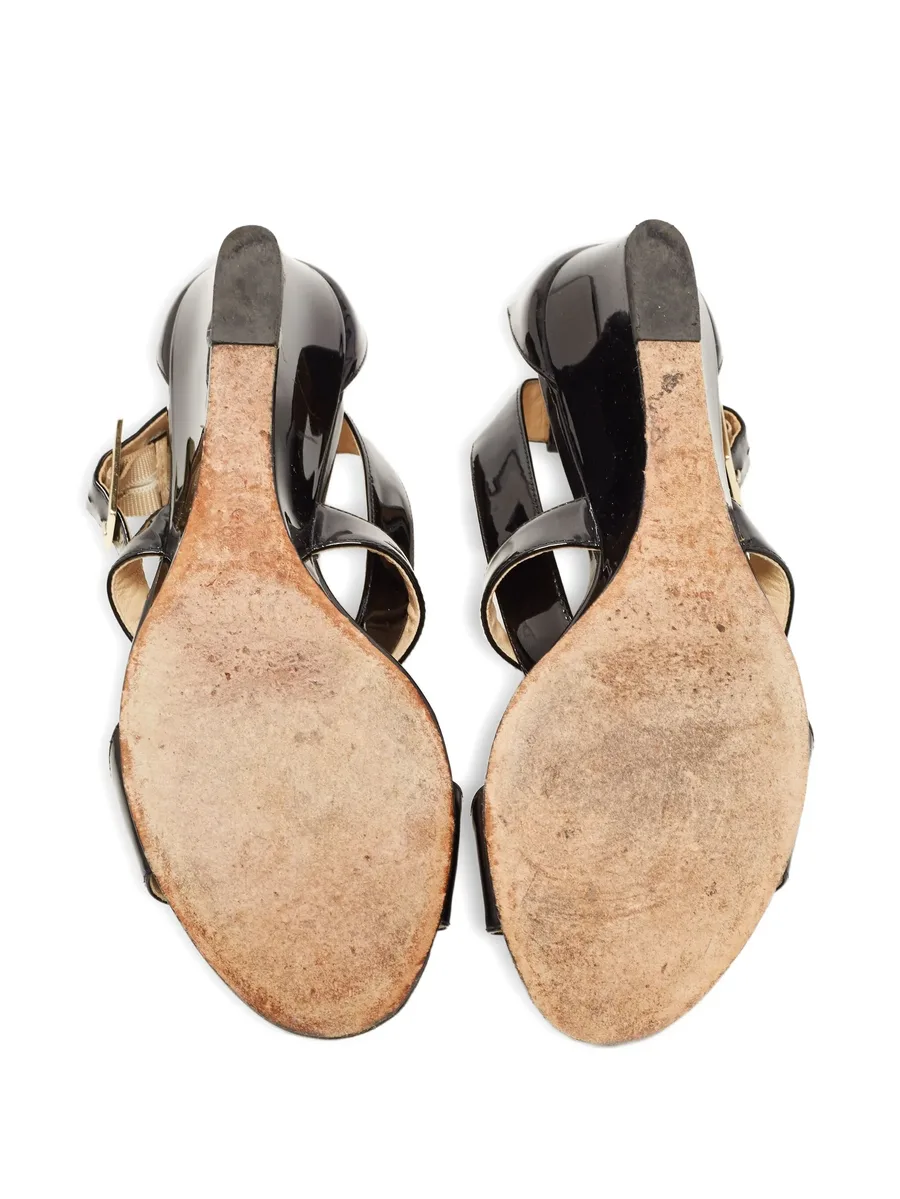 80mm leather wedge sandals 7