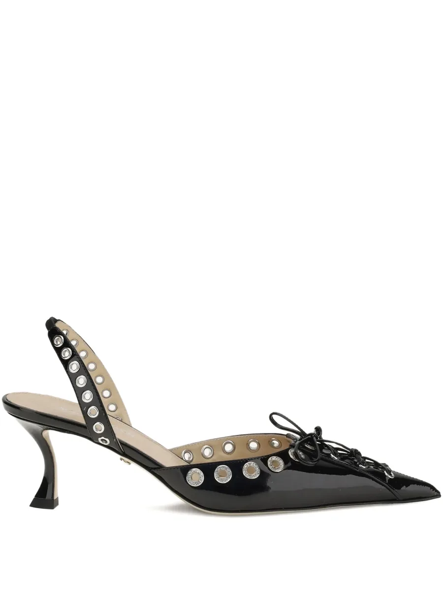 crystallised corset slingback pumps 2