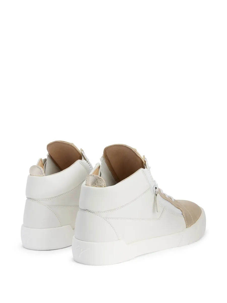 high-top leather zip-up sneakers 6