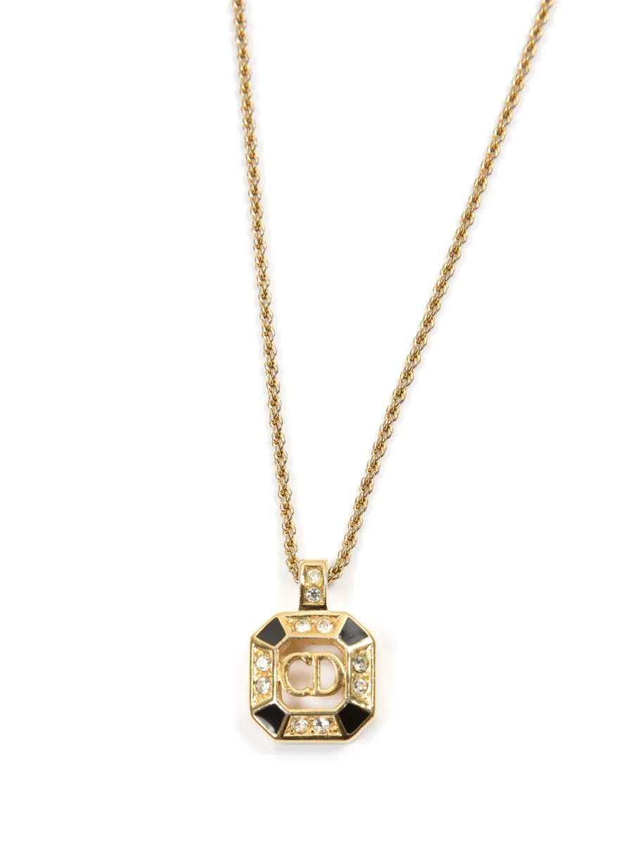 колье 1990-х годов с логотипом CD и стразами 3