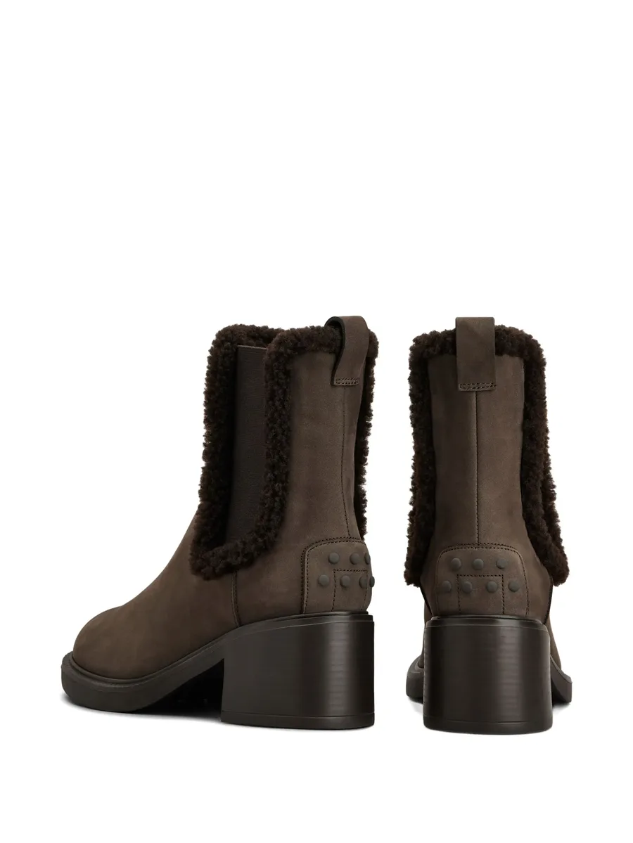 faux-fur trim Chelsea boots 6