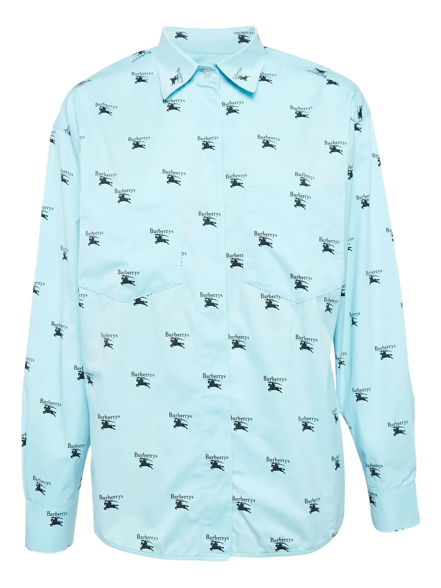 logo-print cotton shirt 1