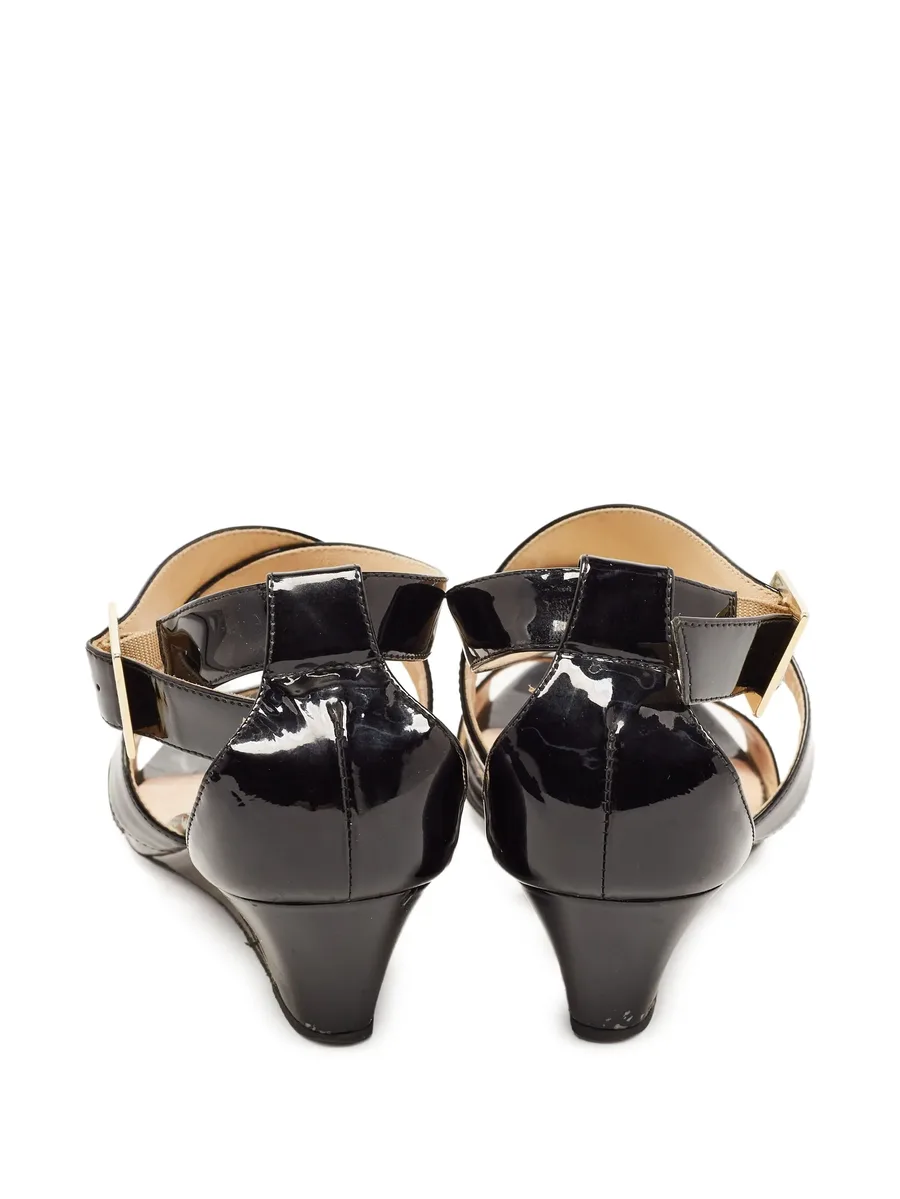 80mm leather wedge sandals 6