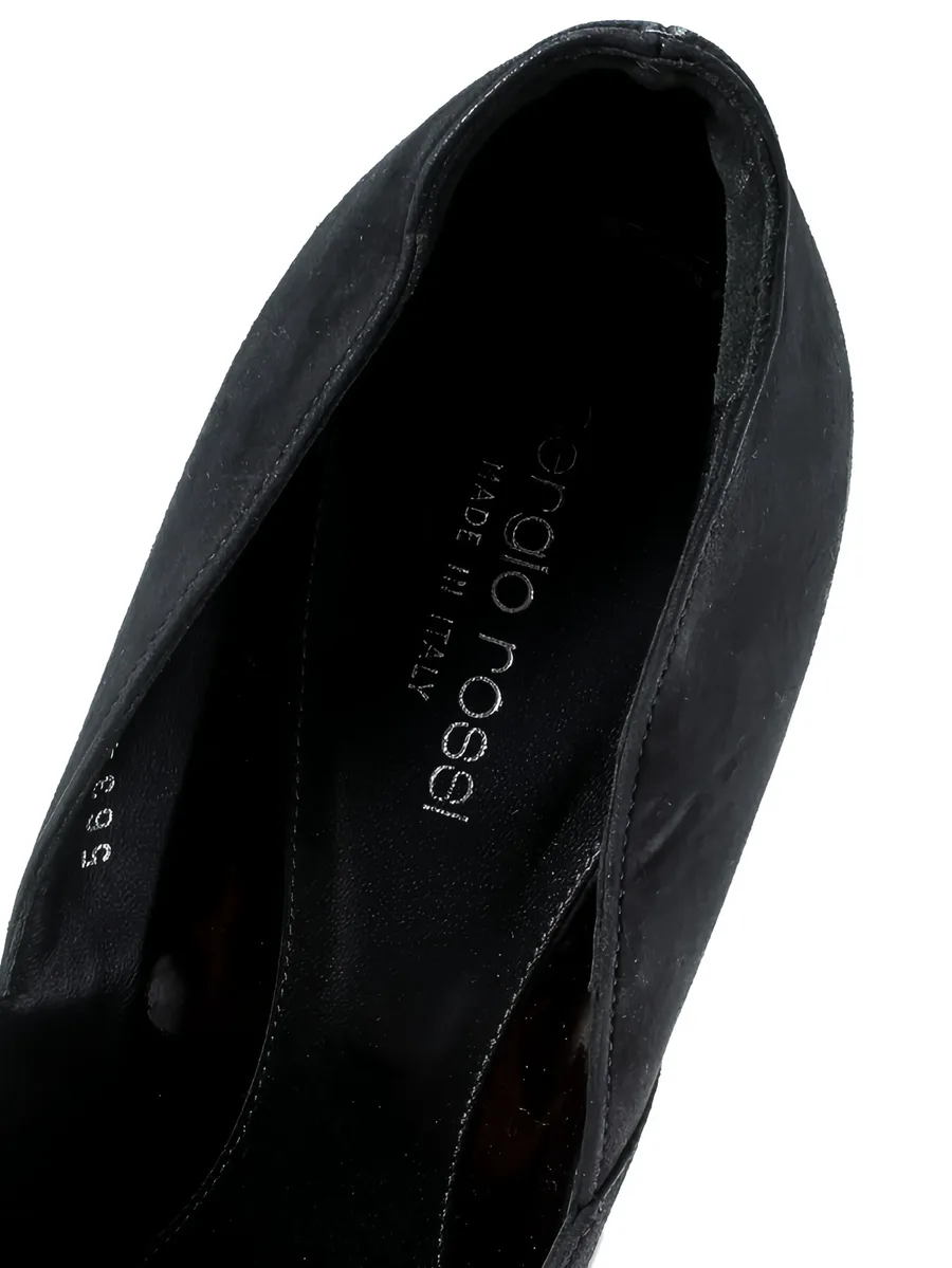105mm peep-toe suede pumps 10