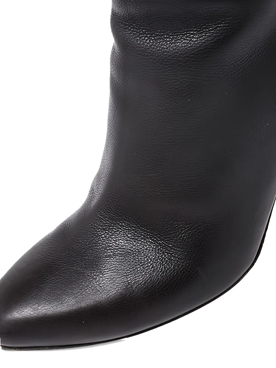 85mm leather zip-up boots 10