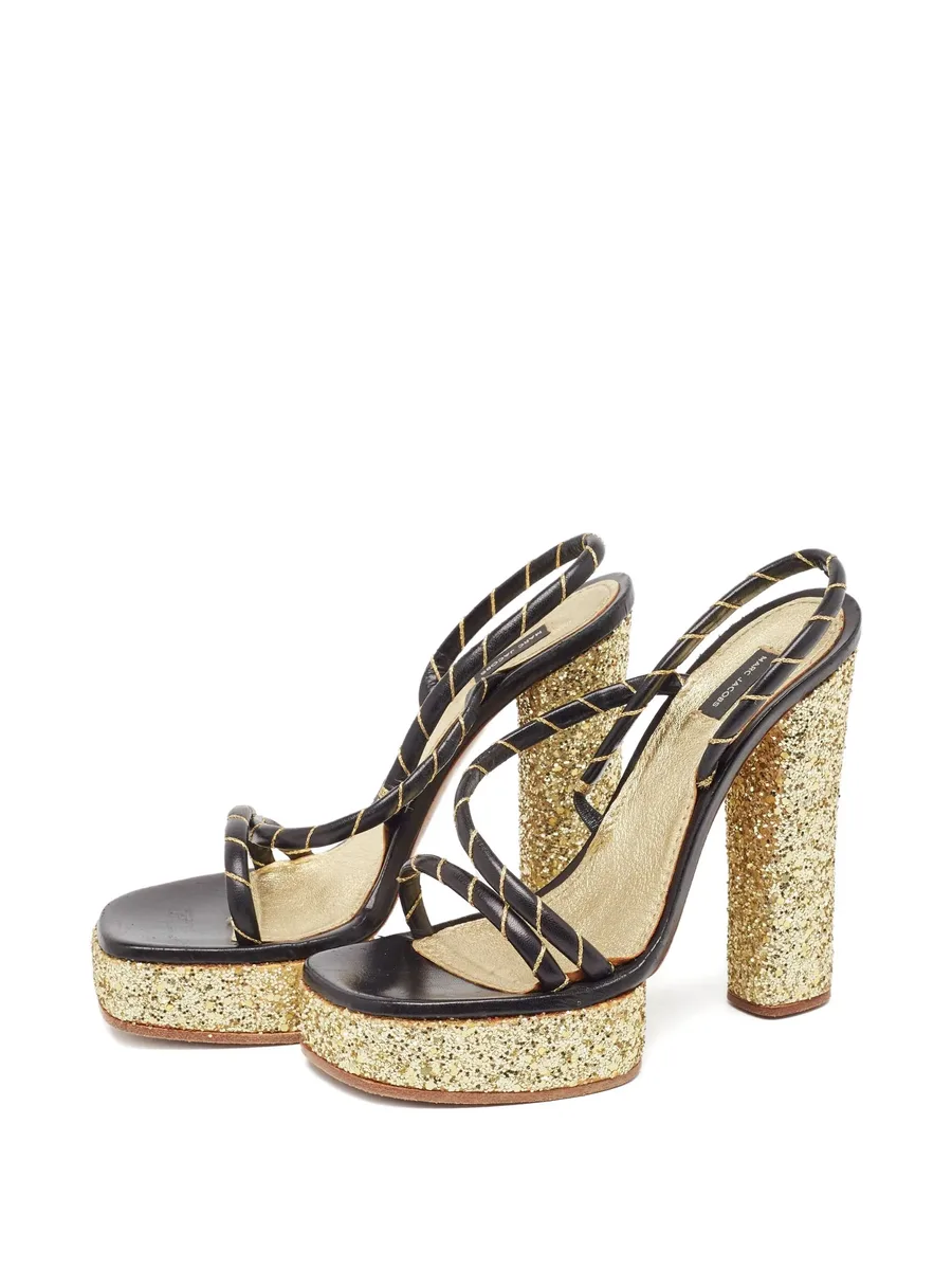 140mm leather platform sandals 4