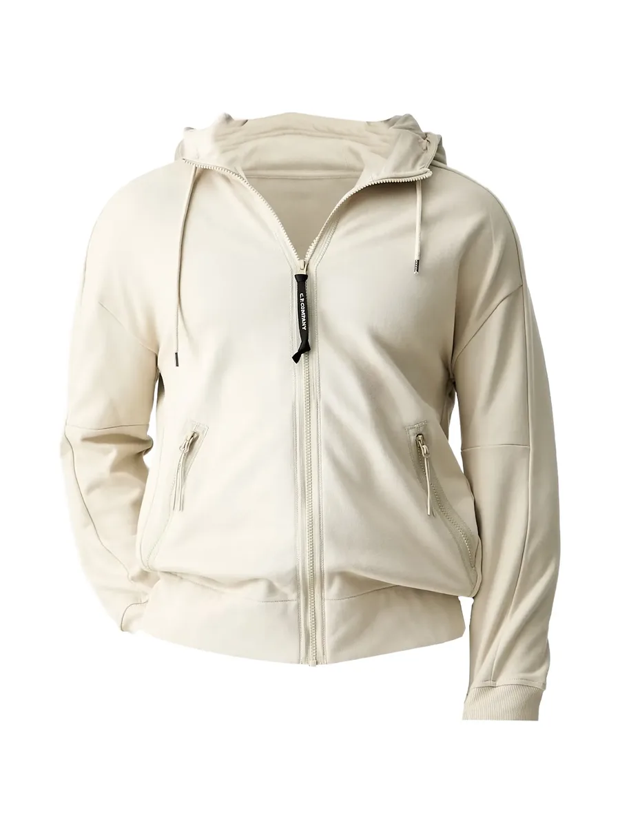 Diagonal Raised fleece lens hooded sweatshirt 1