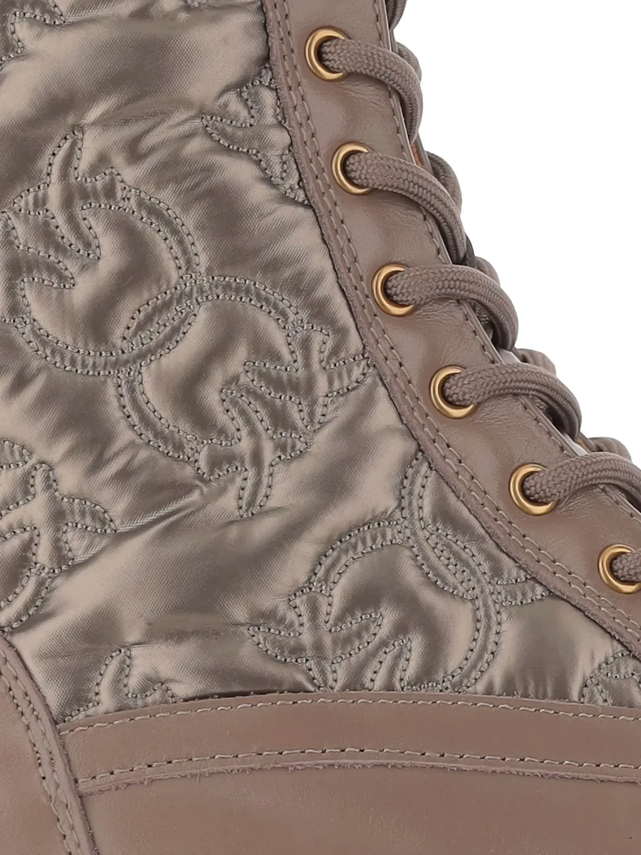 Love Birds-detail lace-up boots 8