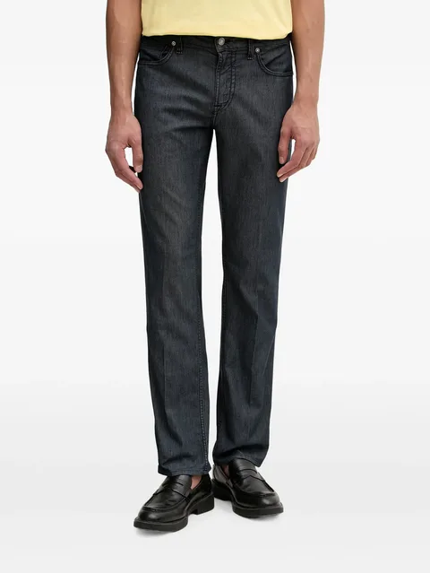 logo-patch straight-leg jeans