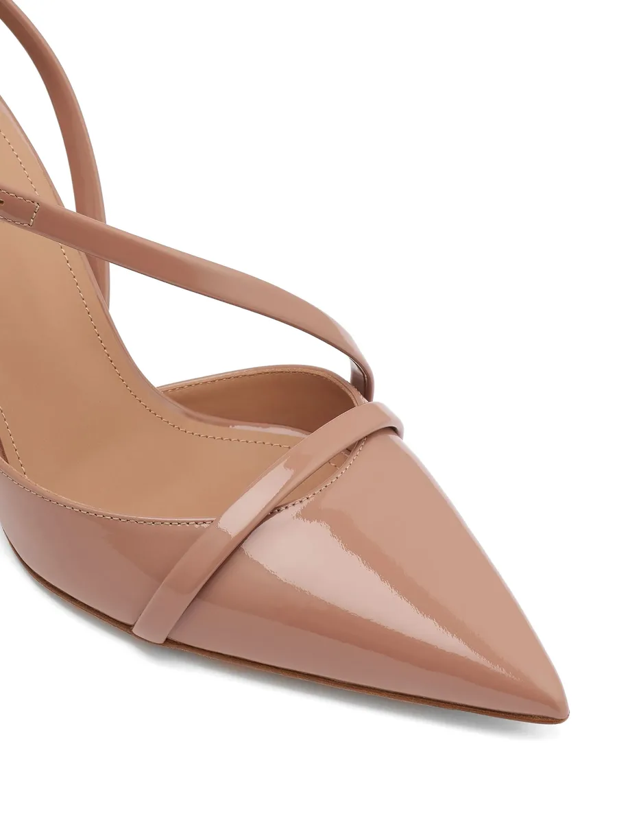 Valeria patent-leather slingback pumps 7