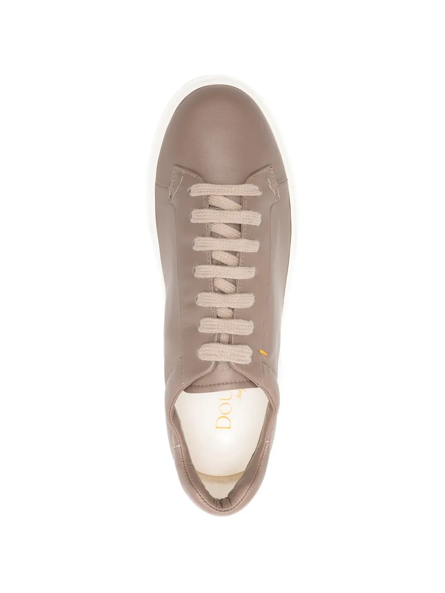 taupe leather sneakers 8