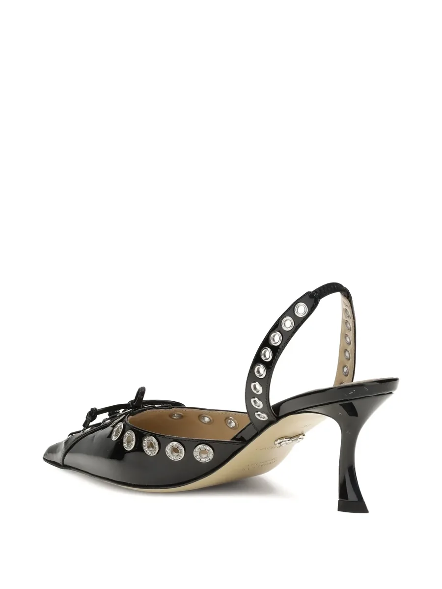 crystallised corset slingback pumps 10