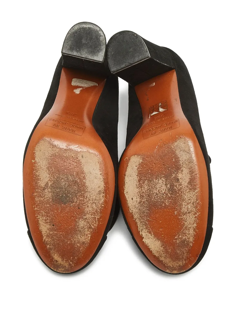 pre-owned 105mm bow-embellished pumps 6