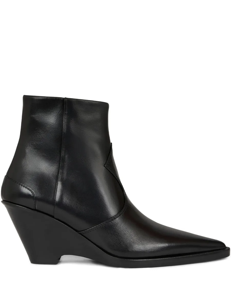 70mm leather ankle boots 2