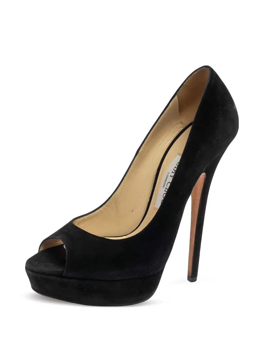 150mm suede heeled pumps 3