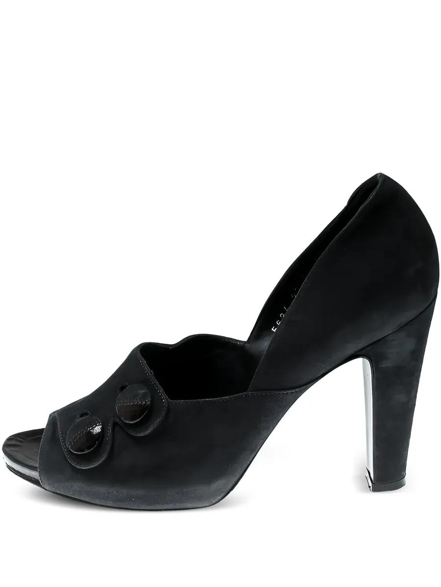 105mm peep-toe suede pumps 1