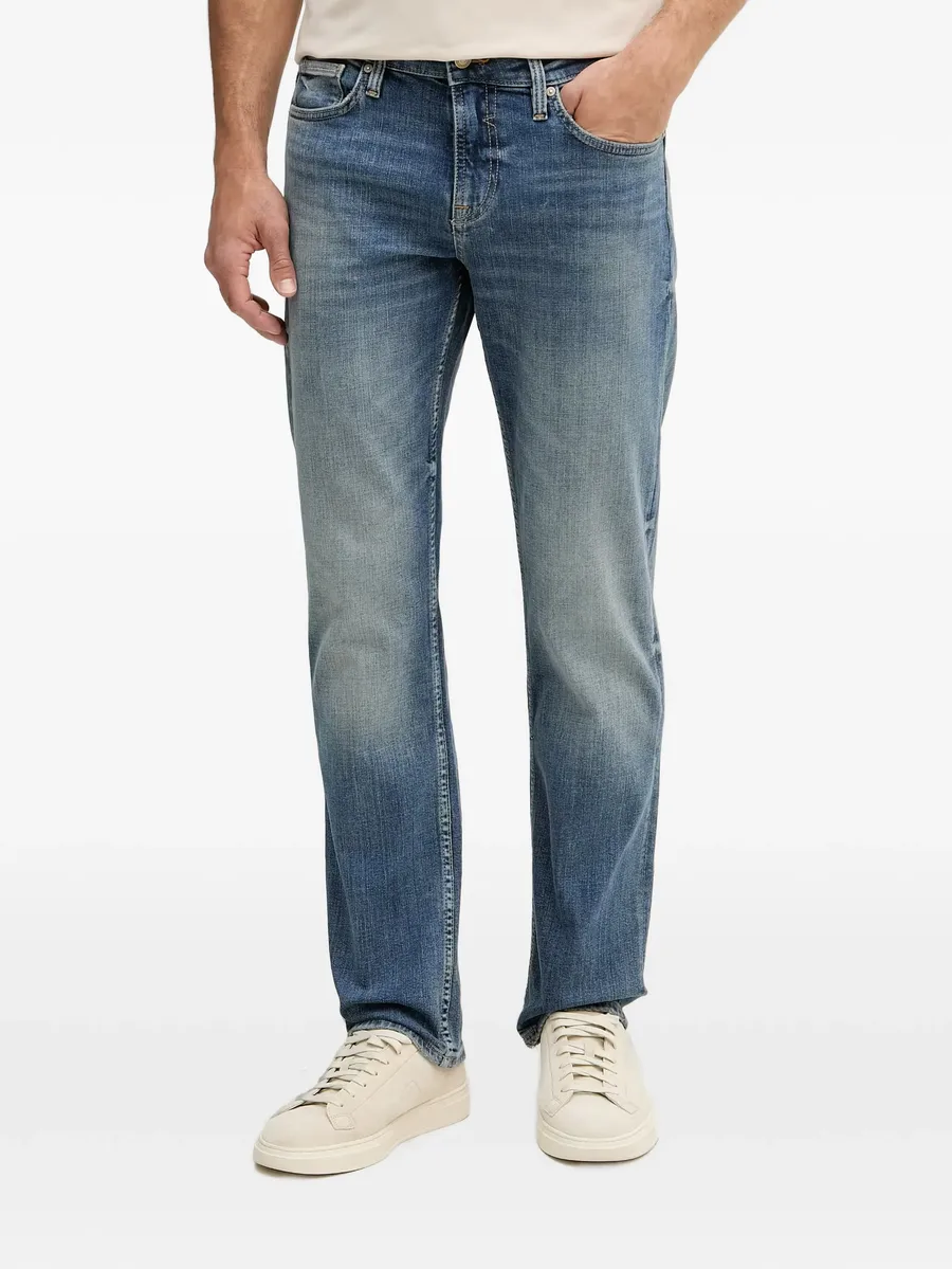 logo-patch straight-leg jeans 1