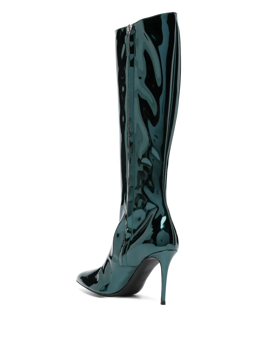 95mm pointed-toe leather boots 6