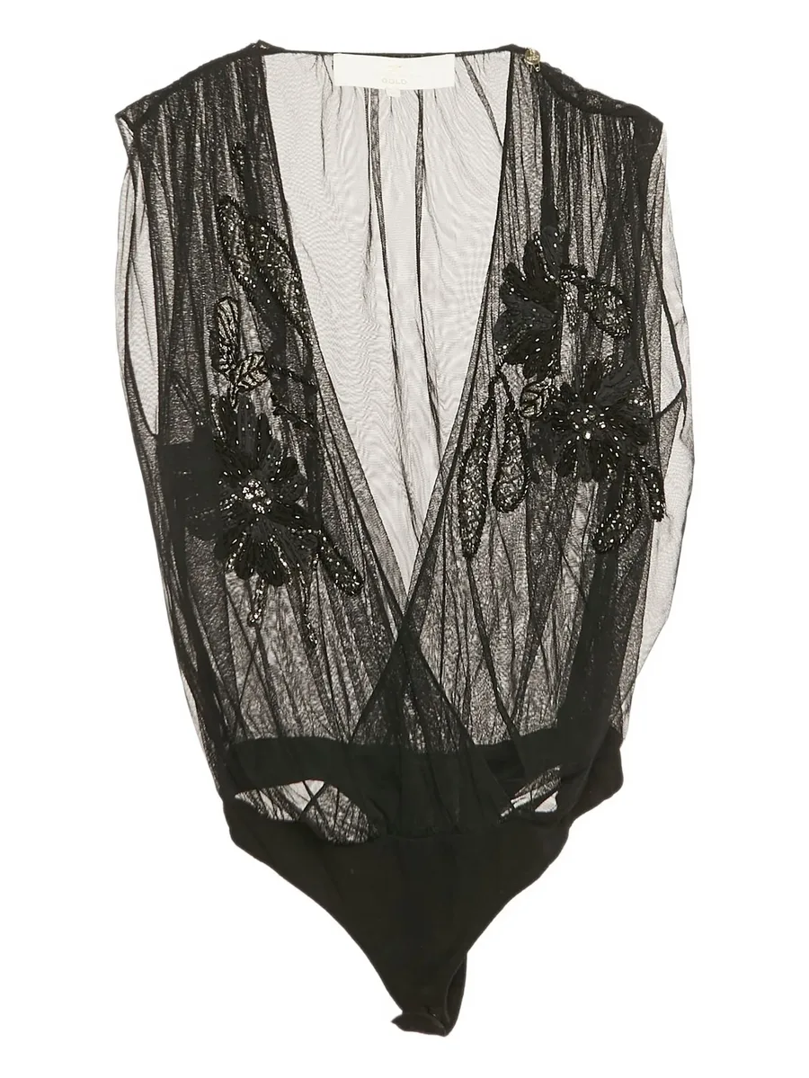 floral-embellished bodysuit 1