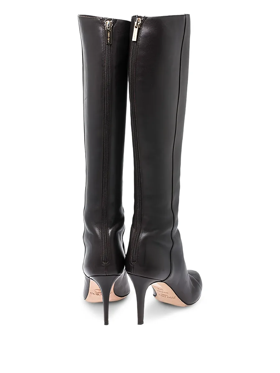 85mm leather zip-up boots 6
