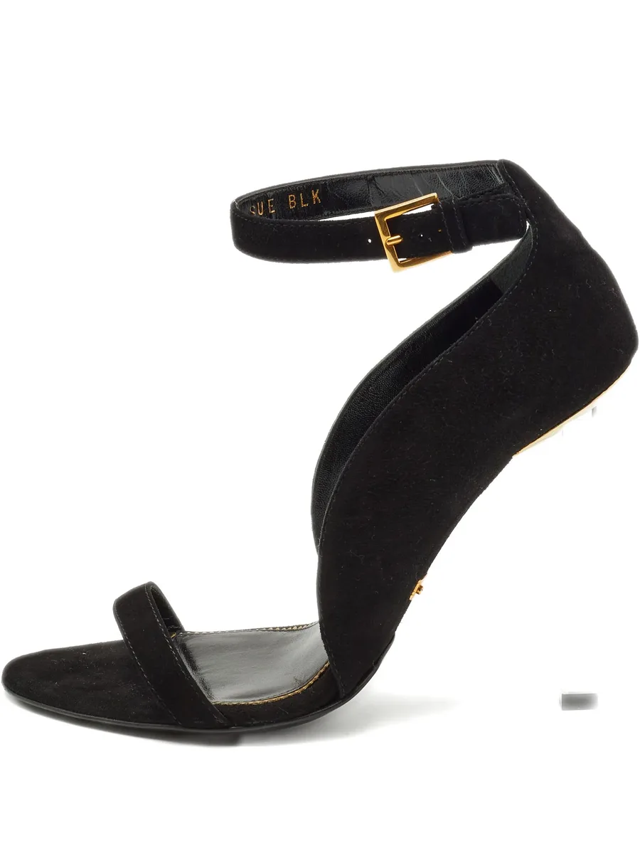 Pre-owned 110mm suede sandals 1