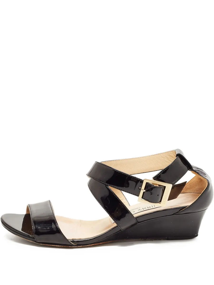 80mm leather wedge sandals 2