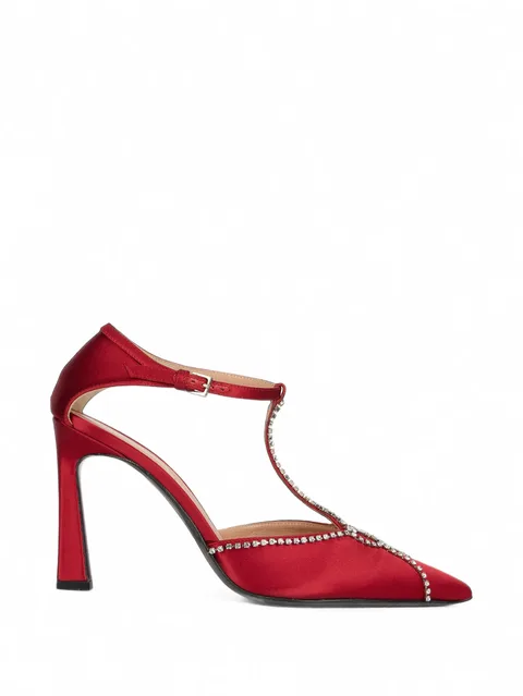crystal-embellished T-bar pumps