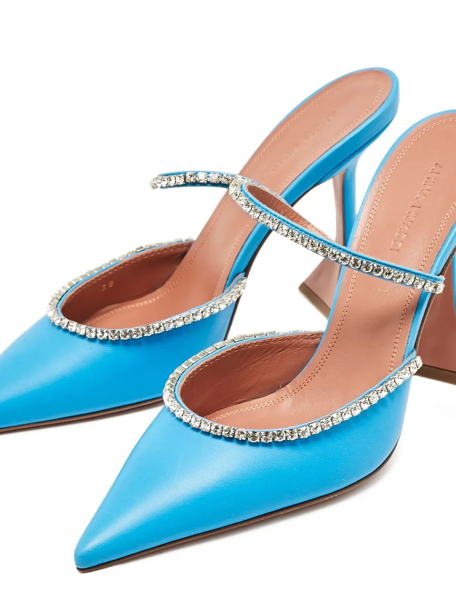 rhinestone-embellished pointed mules 4