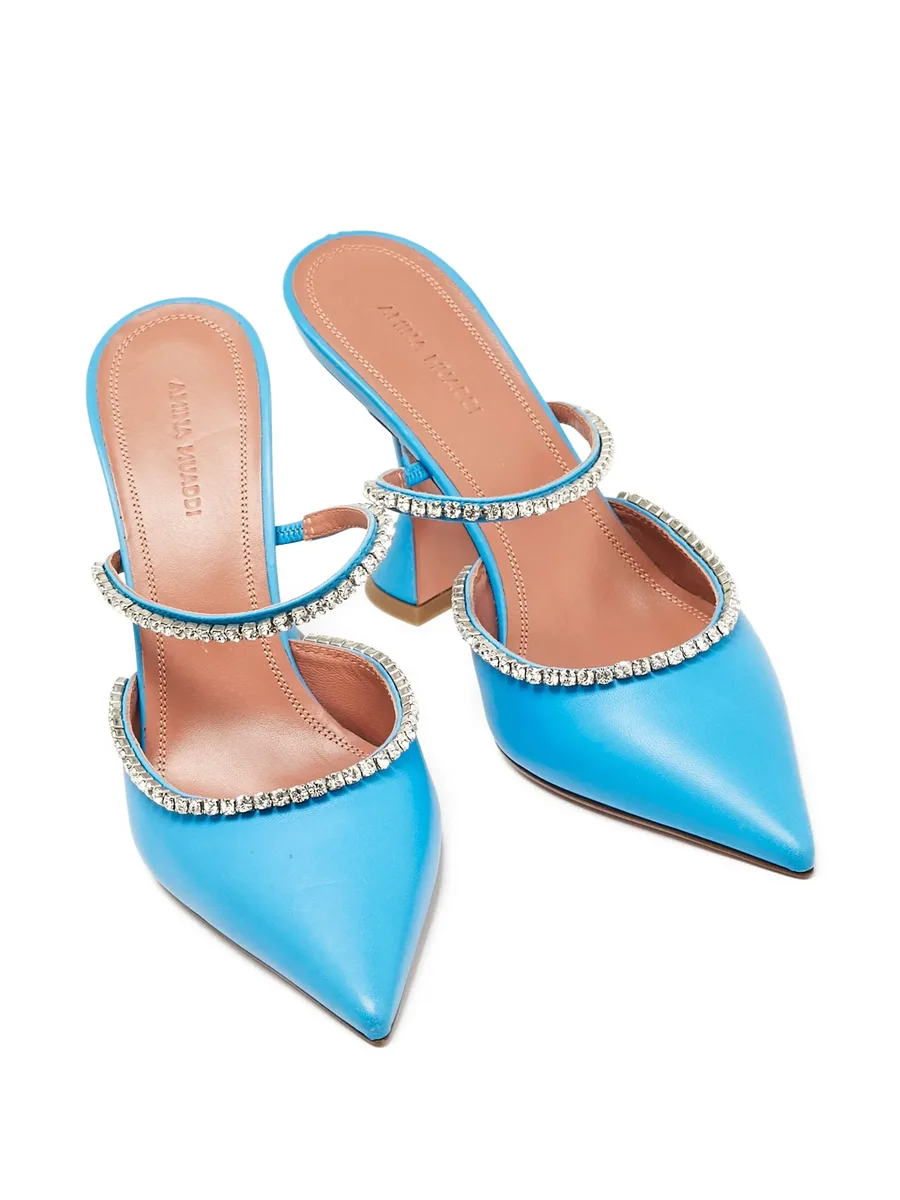 rhinestone-embellished pointed mules 10