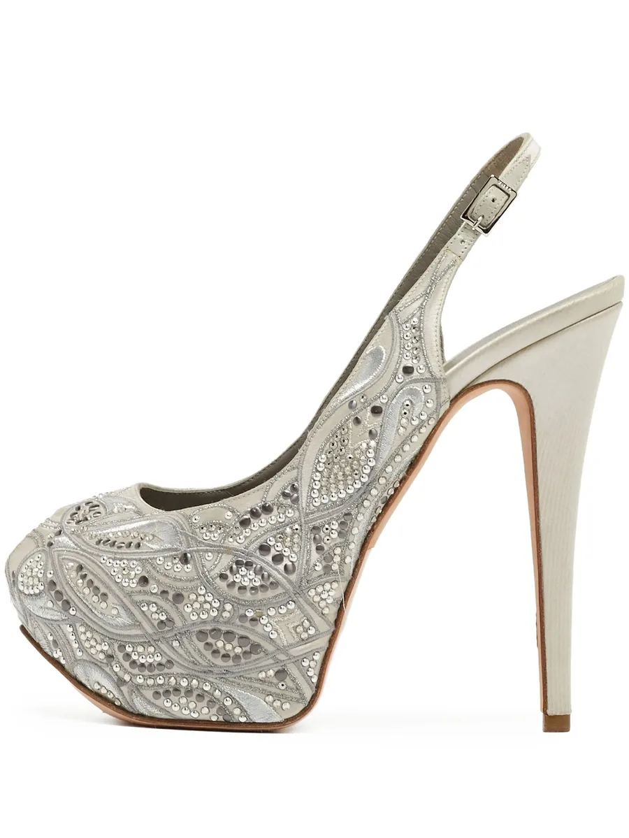 150mm peep-toe heeled pumps 2