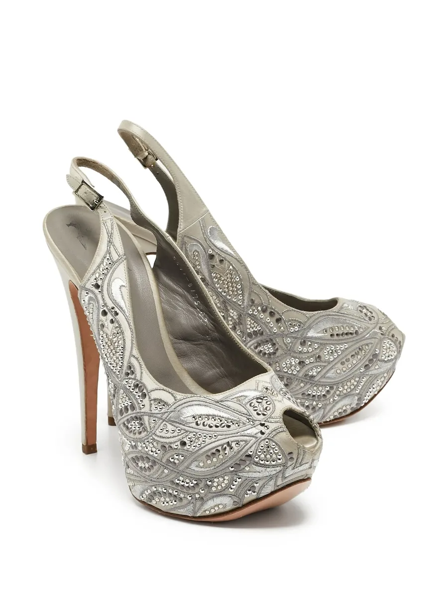 150mm peep-toe heeled pumps 3