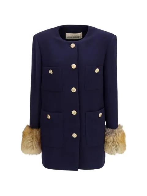 caban in plain wool tweed