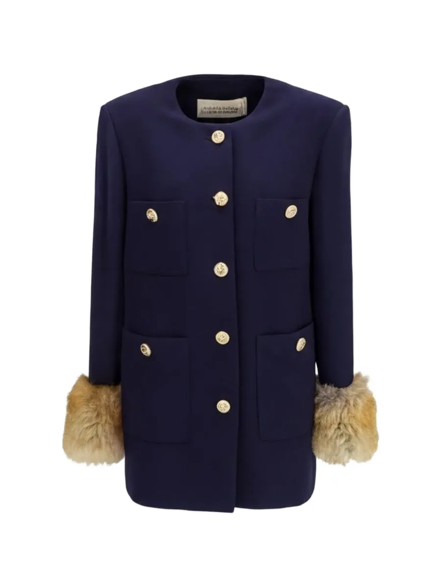 caban in plain wool tweed 1