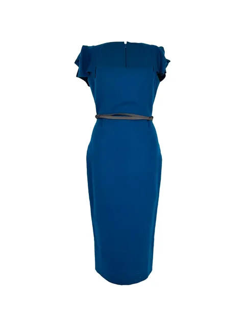 Galaxy belted midi dress