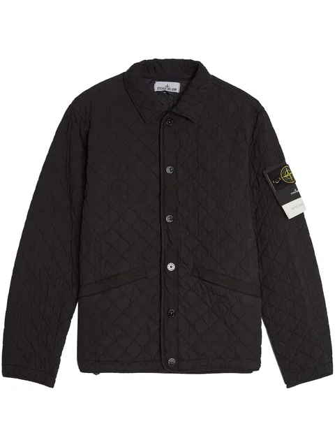 quilted press-stud bomber jacket