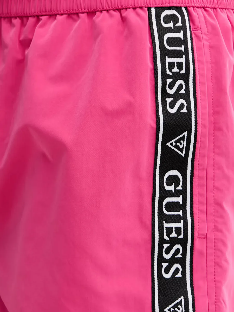 logo-tape drawstring swim shorts 4