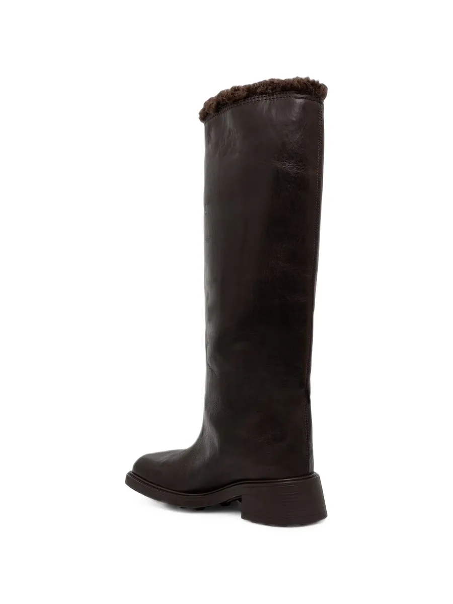 Ross buckle-detail shearling-trim boots 3