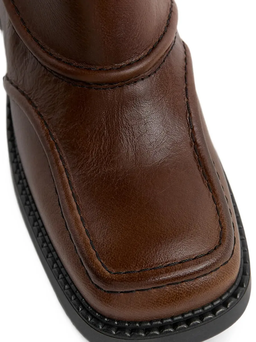 Malene panelled square-toe boots 4