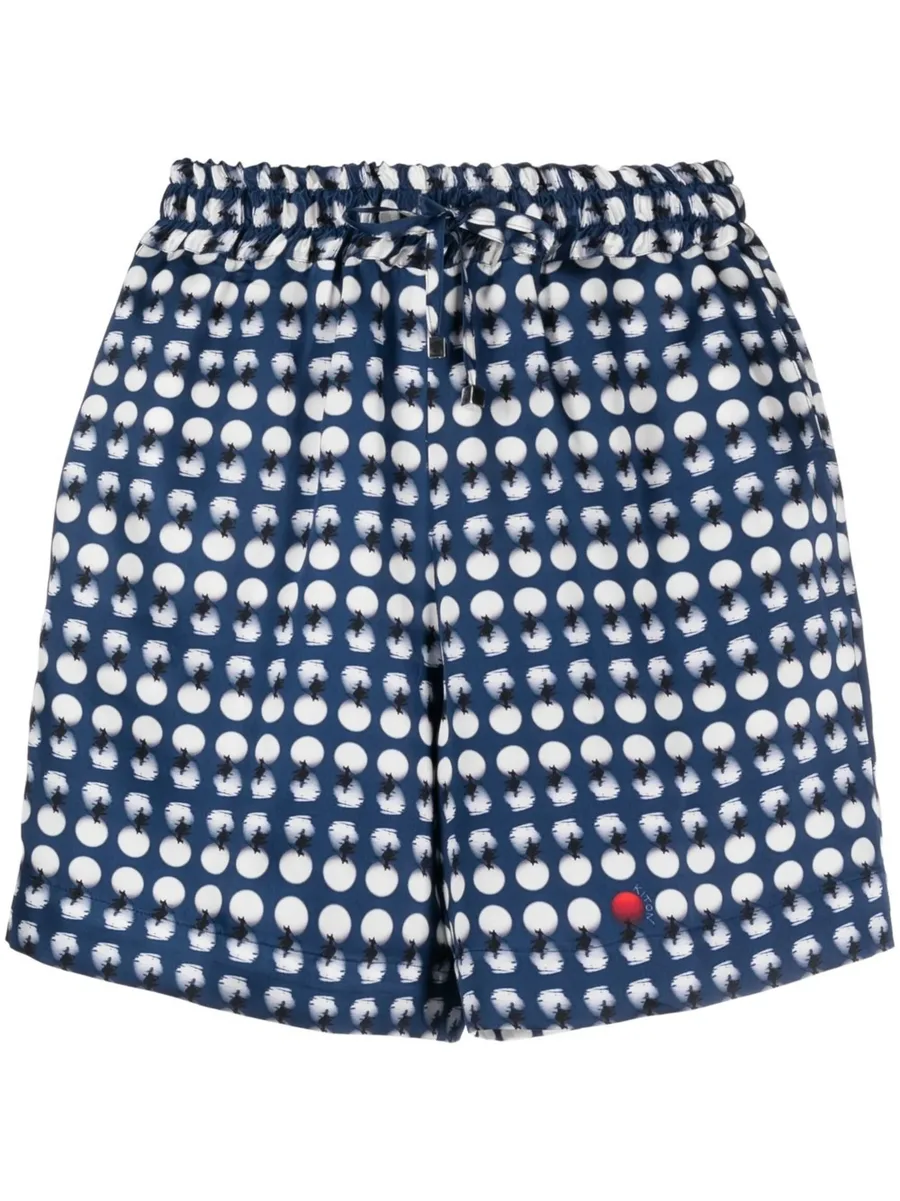 spot-print elastic shorts 2