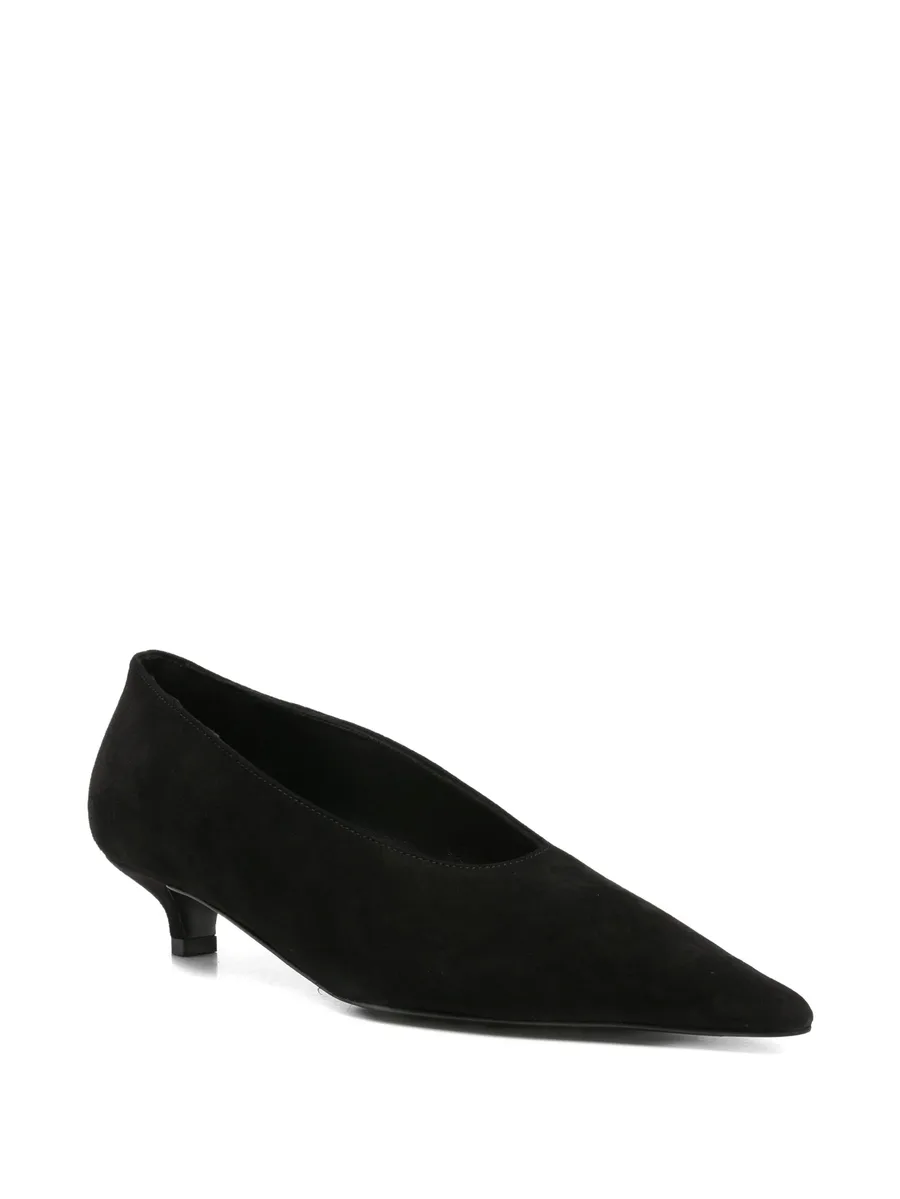 sharp suede kitten pumps 4