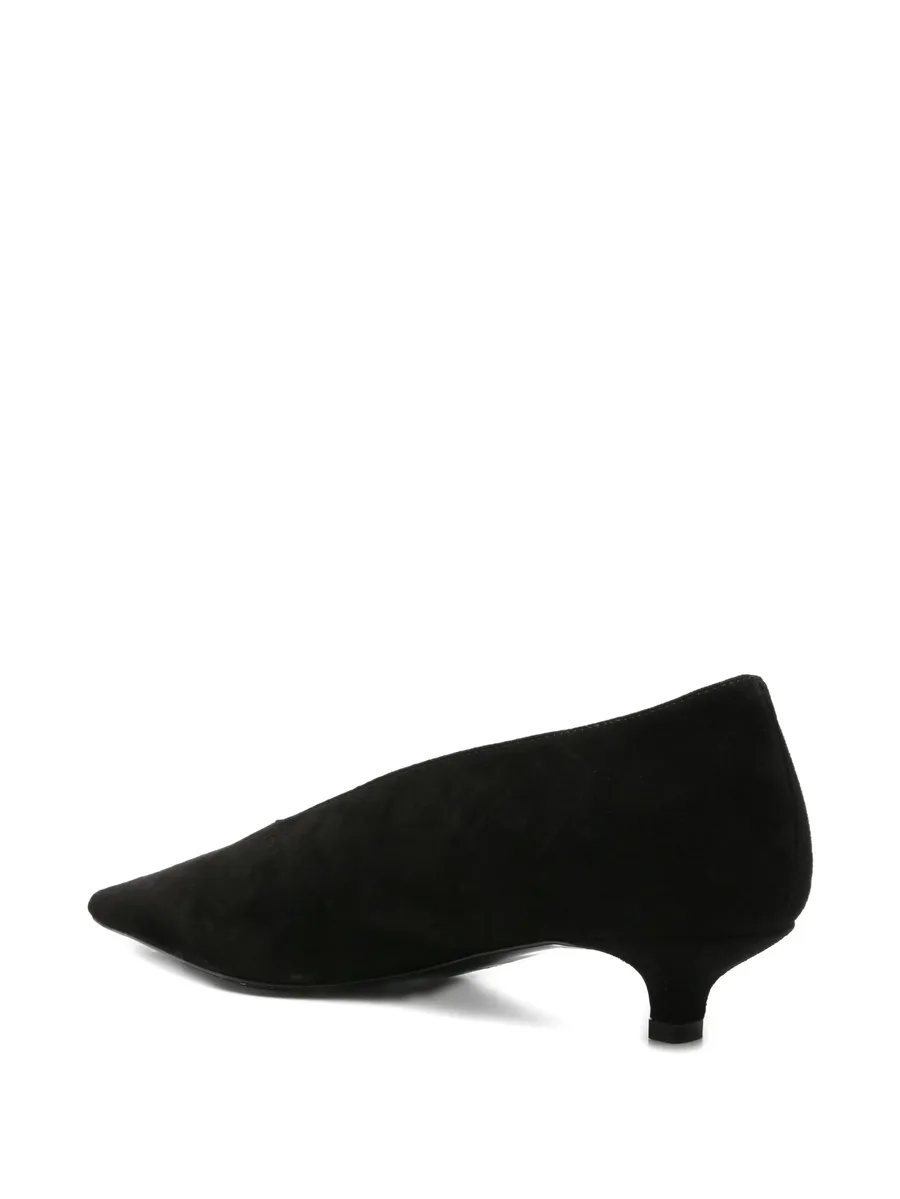 sharp suede kitten pumps 5