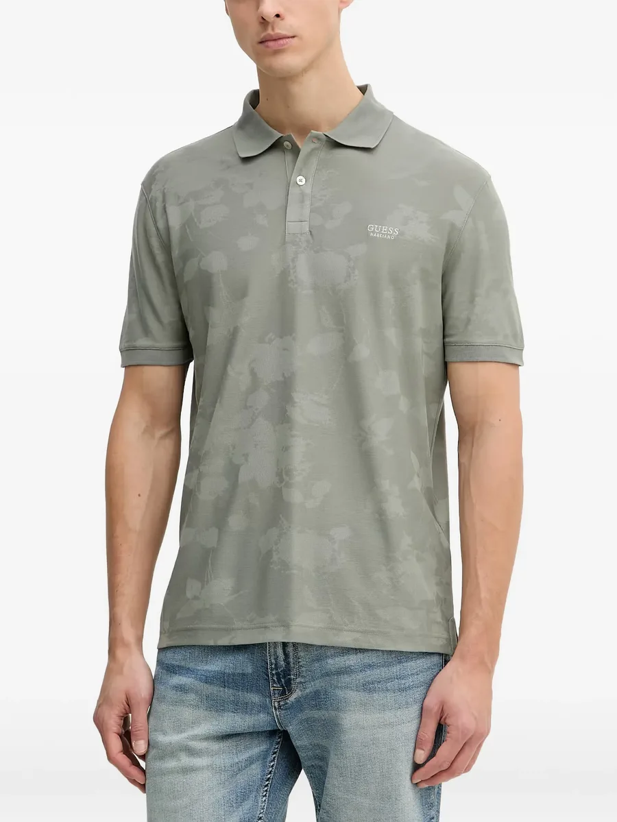 floral-print polo shirt 1
