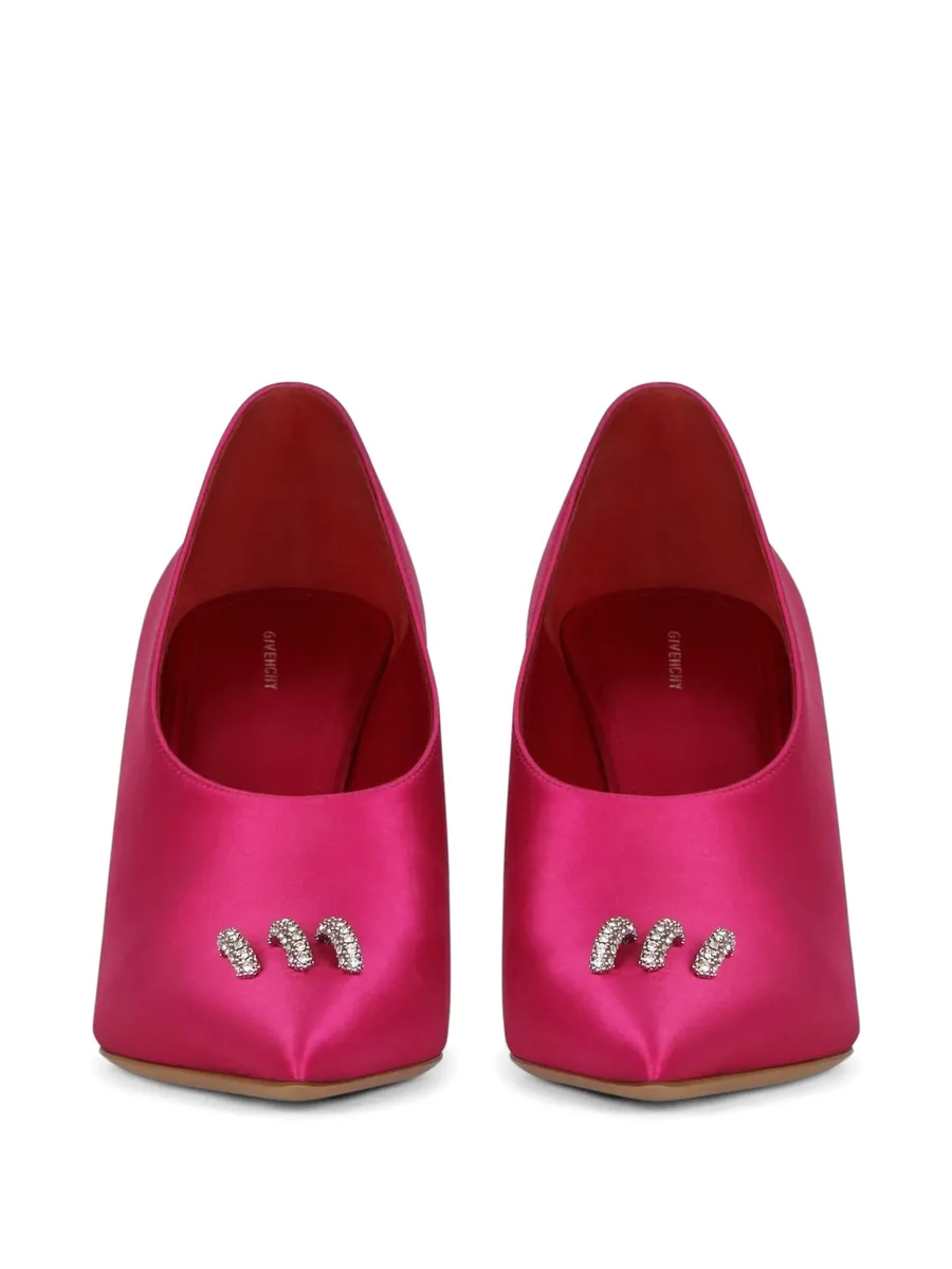 rhinestone-embellished satin pumps 3