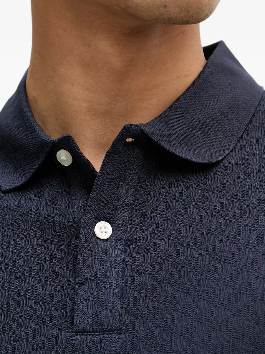 geometric-pattern short-sleeve polo shirt 5