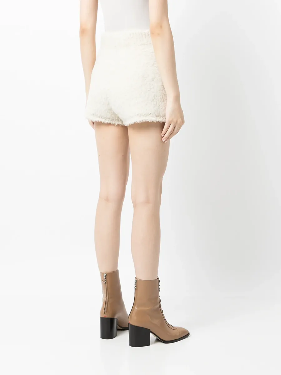 high-waisted knitted shorts 7