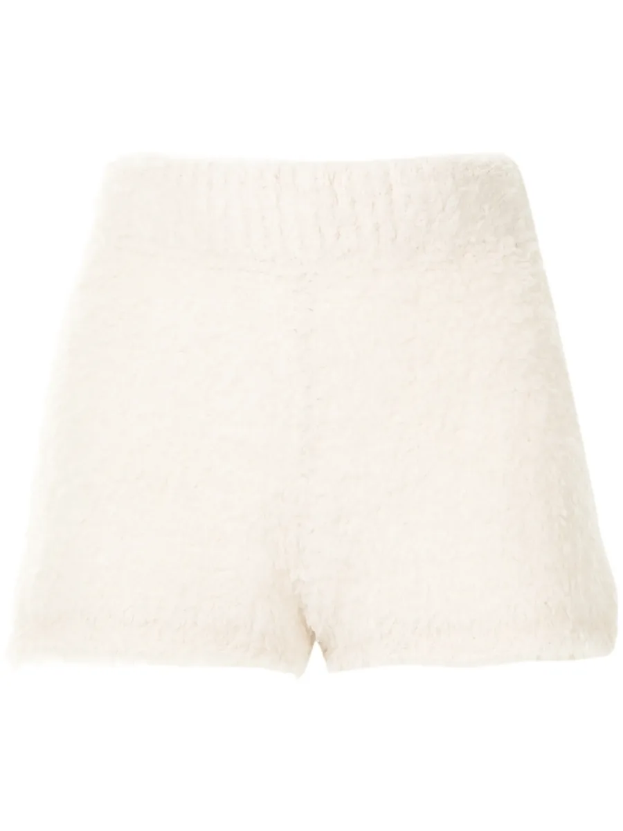 high-waisted knitted shorts 1