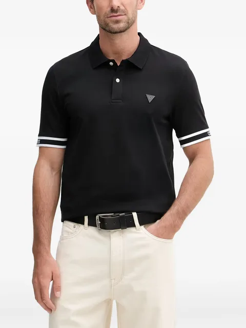 logo-patch cotton polo shirt