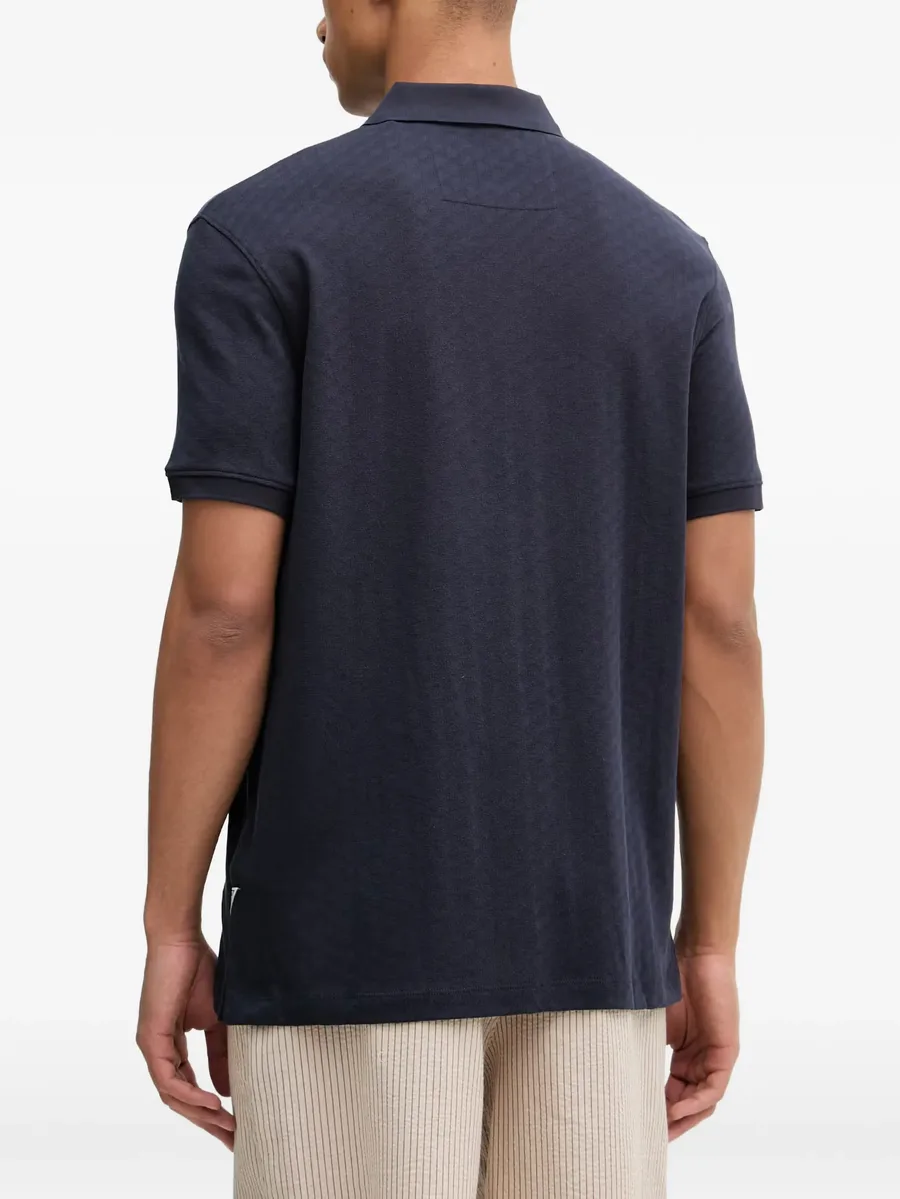 geometric-pattern short-sleeve polo shirt 3